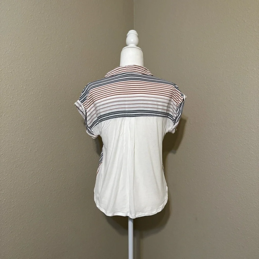 A New Day Striped Button Down Red White and Blue Size Small - Picture 6 of 6